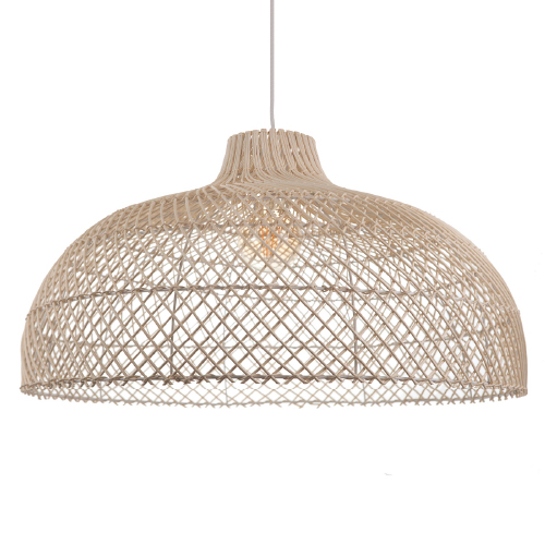 Colgante ratán Bangkok blanco 70x35cm